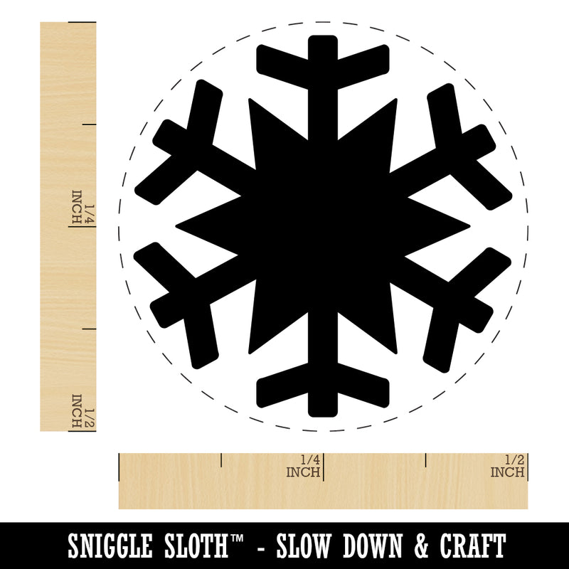 Snowflake Winter Rubber Stamp for Stamping Crafting Planners