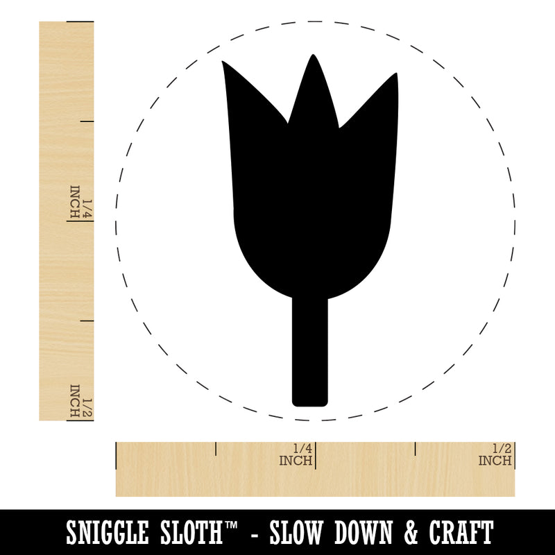 Tulip Flower Solid Rubber Stamp for Stamping Crafting Planners
