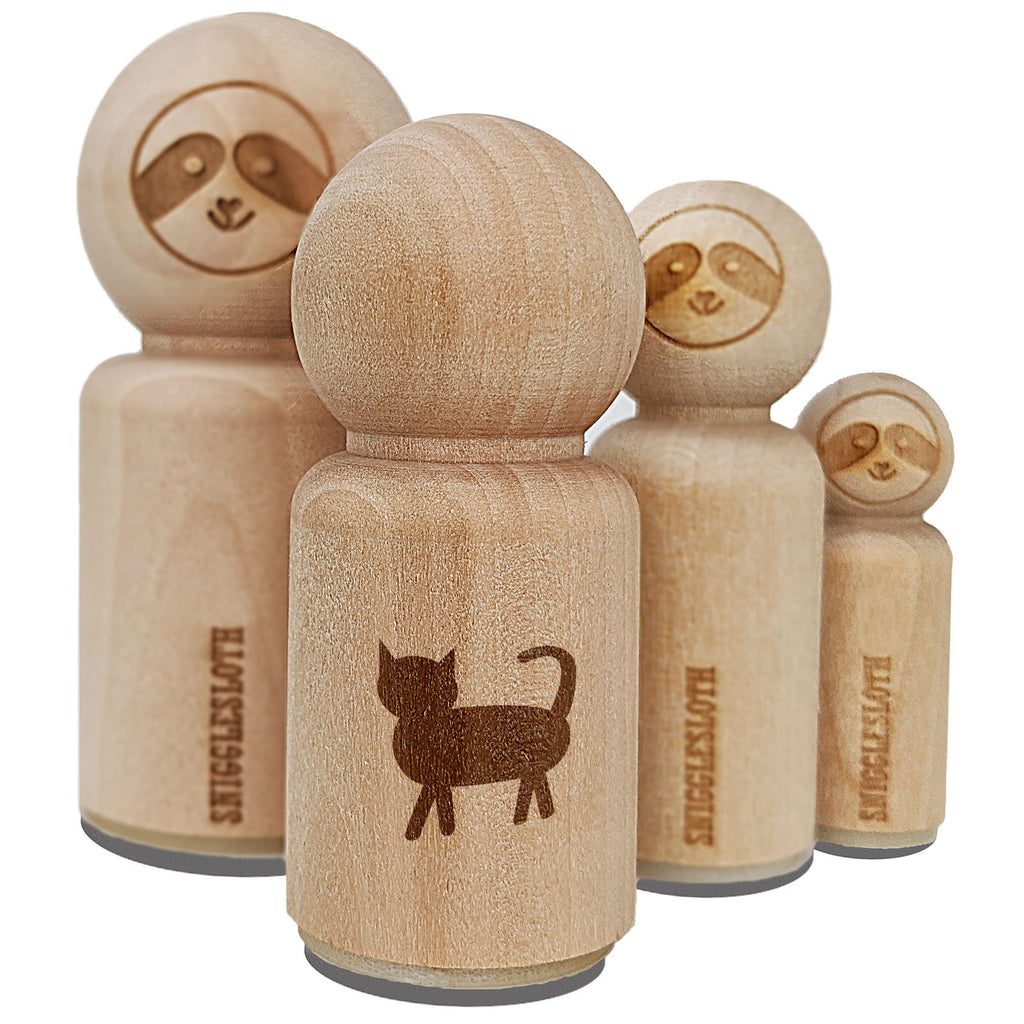Cat Prancing Solid Rubber Stamp for Stamping Crafting Planners