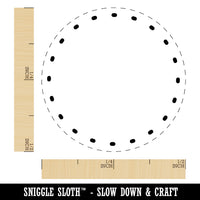 Dotted Circle Outline Rubber Stamp for Stamping Crafting Planners