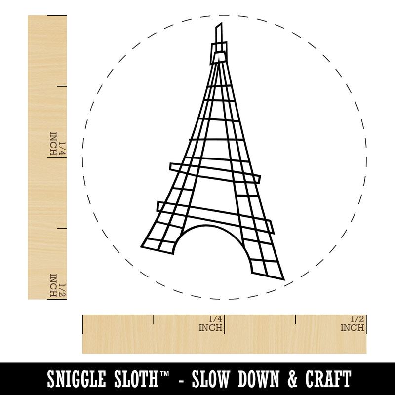 Eiffel Tower Paris France Doodle Rubber Stamp for Stamping Crafting Planners