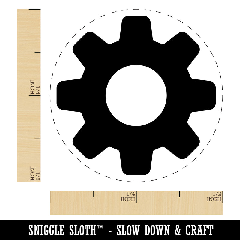 Gear Solid Rubber Stamp for Stamping Crafting Planners