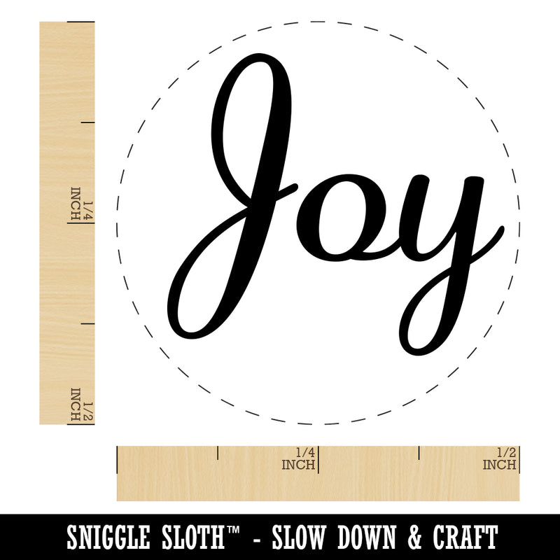 Joy Cursive Text Rubber Stamp for Stamping Crafting Planners