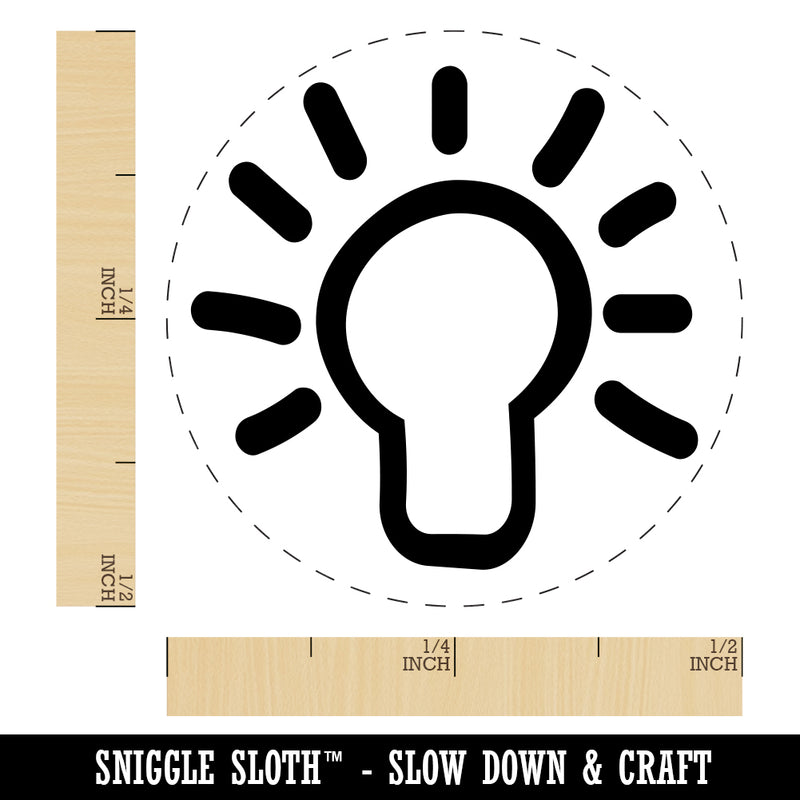 Light Bulb Idea Doodle Rubber Stamp for Stamping Crafting Planners