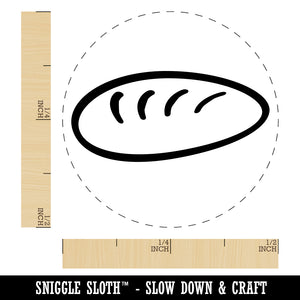 Loaf of Bread Doodle Rubber Stamp for Stamping Crafting Planners