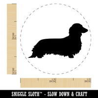 Long Haired Dachshund Dog Solid Rubber Stamp for Stamping Crafting Planners