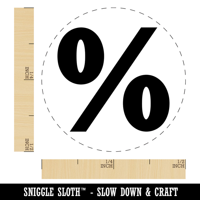 Percent Symbol Rubber Stamp for Stamping Crafting Planners