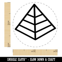 Pyramid Egypt Outline Rubber Stamp for Stamping Crafting Planners