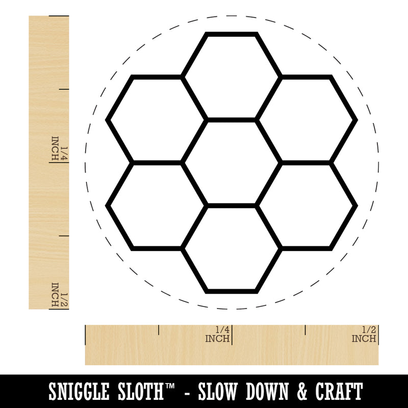 Simple Honeycomb Outline Rubber Stamp for Stamping Crafting Planners