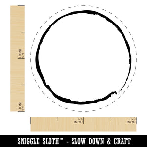 Sketchy Circle Outline Rubber Stamp for Stamping Crafting Planners