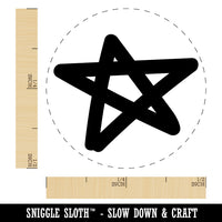 Star Doodle Rubber Stamp for Stamping Crafting Planners