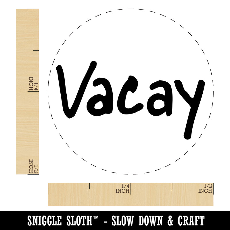 Vacay Vacation Fun Text Rubber Stamp for Stamping Crafting Planners