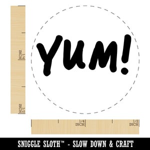 Yum Food Cooking Fun Text Rubber Stamp for Stamping Crafting Planners