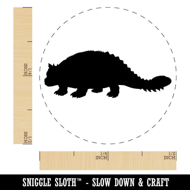 Ankylosaurus Dinosaur Solid Rubber Stamp for Stamping Crafting Planners