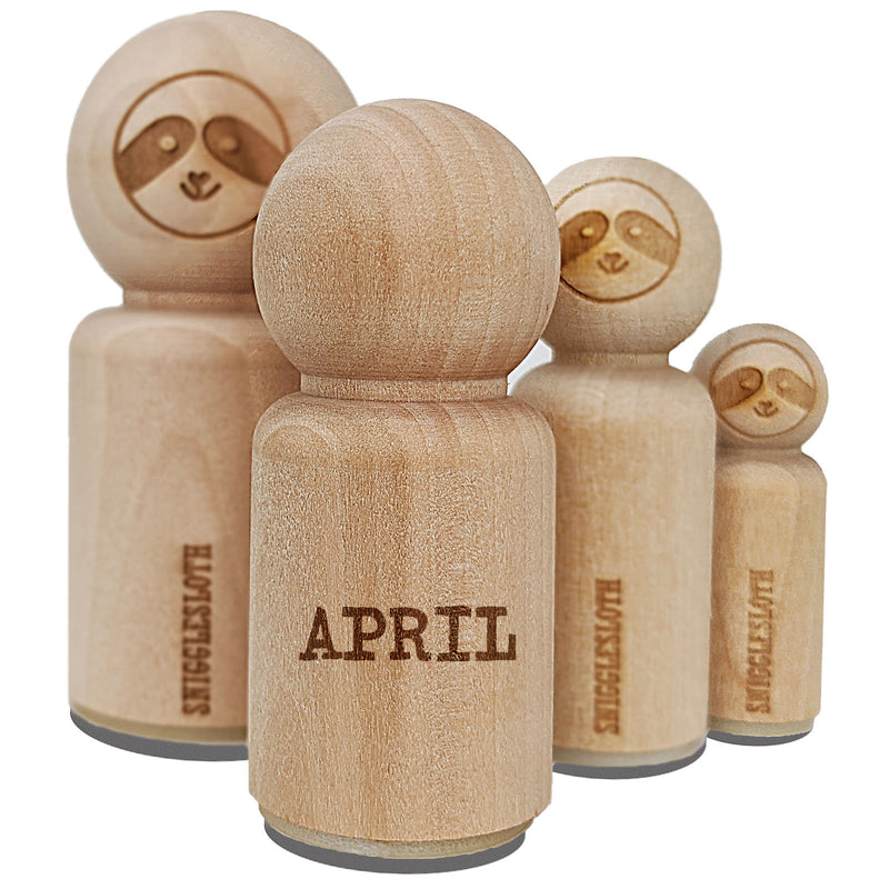 April Month Calendar Fun Text Rubber Stamp for Stamping Crafting Planners