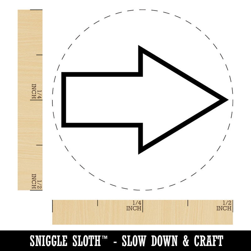 Arrow Outline Rubber Stamp for Stamping Crafting Planners