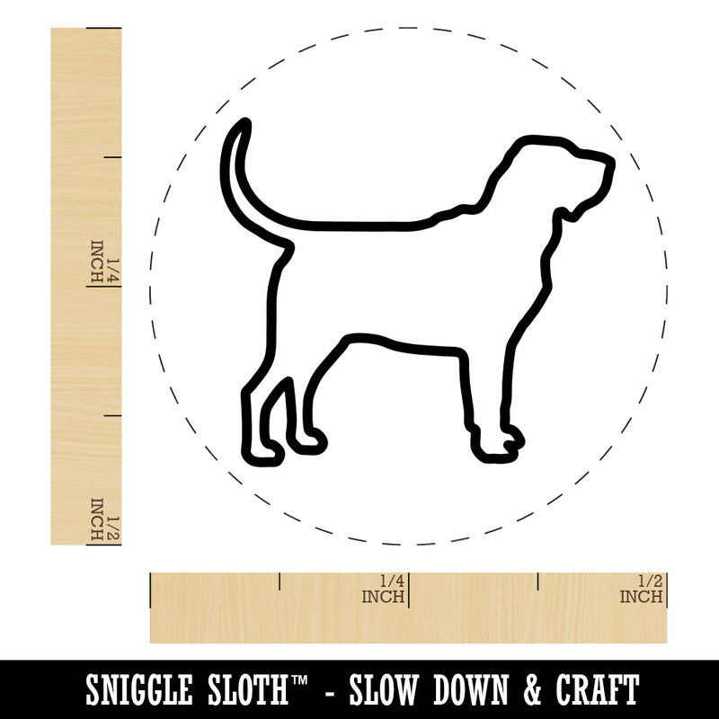 Bloodhound Dog Outline Rubber Stamp for Stamping Crafting Planners
