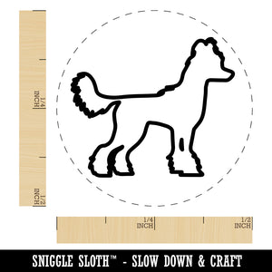 Chinese Crested Dog Outline Rubber Stamp for Stamping Crafting Planners