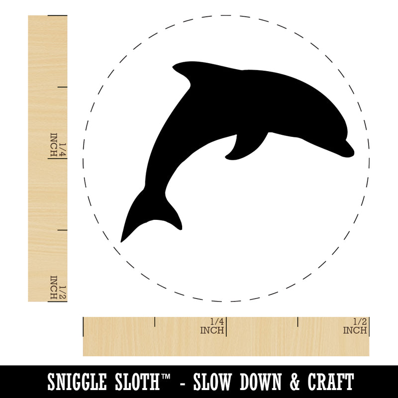 Dolphin Solid Rubber Stamp for Stamping Crafting Planners
