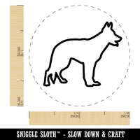 German Shepherd Dog Outline Rubber Stamp for Stamping Crafting Planners