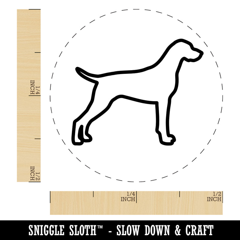 German Shorthaired Pointer Dog Outline Rubber Stamp for Stamping Crafting Planners