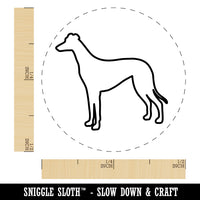 Greyhound Dog Outline Rubber Stamp for Stamping Crafting Planners