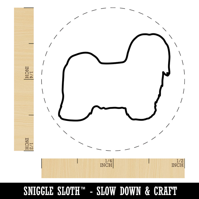 Havanese Dog Outline Rubber Stamp for Stamping Crafting Planners