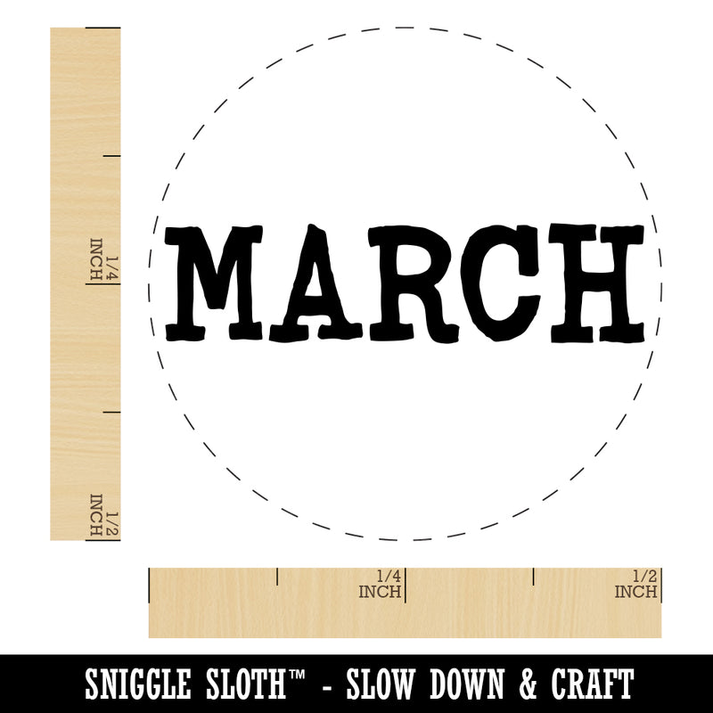 March Month Calendar Fun Text Rubber Stamp for Stamping Crafting Planners