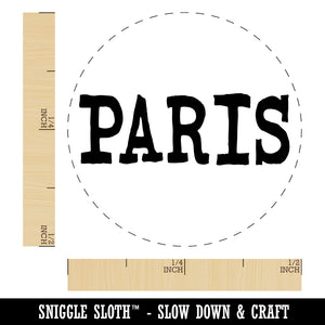 Paris Fun Text Rubber Stamp for Stamping Crafting Planners