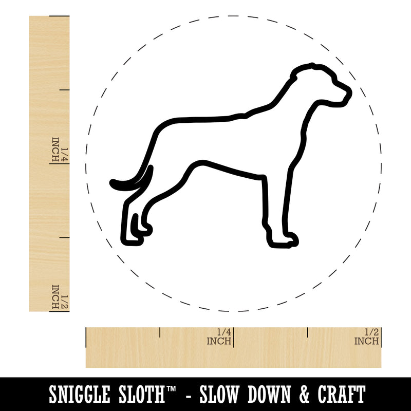 Rhodesian Ridgeback Dog Outline Rubber Stamp for Stamping Crafting Planners