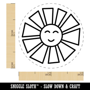 Smiling Sunshine Rubber Stamp for Stamping Crafting Planners