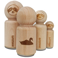 Swan Swimming Solid Rubber Stamp for Stamping Crafting Planners