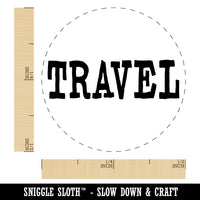 Travel Fun Text Rubber Stamp for Stamping Crafting Planners