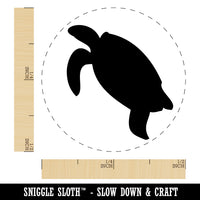 Turtle Swimming Solid Rubber Stamp for Stamping Crafting Planners