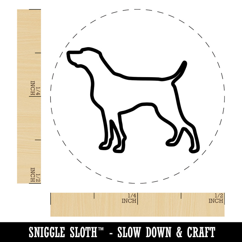 Weimaraner Dog Outline Rubber Stamp for Stamping Crafting Planners