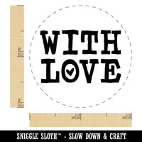 With Love Heart Fun Text Rubber Stamp for Stamping Crafting Planners
