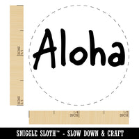 Aloha Fun Text Rubber Stamp for Stamping Crafting Planners