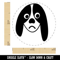 Bored Basset Hound Face Rubber Stamp for Stamping Crafting Planners