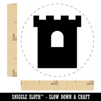 Castle Turret Tower Solid Rubber Stamp for Stamping Crafting Planners