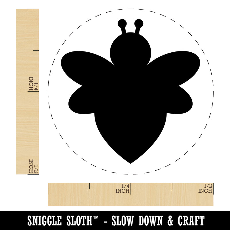 Cute Bumble Bee Solid Rubber Stamp for Stamping Crafting Planners