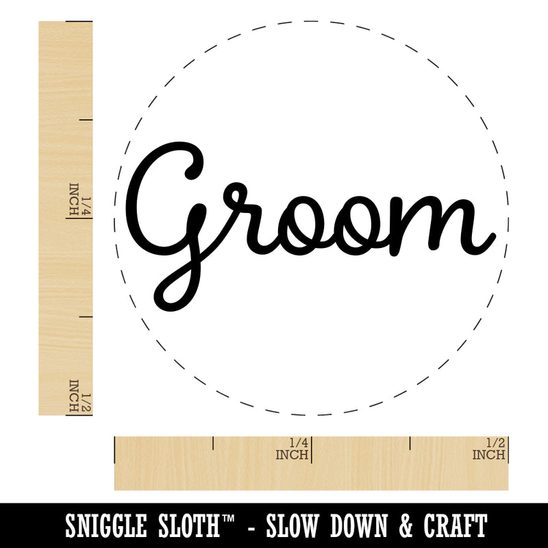 Groom Wedding Fun Text Rubber Stamp for Stamping Crafting Planners