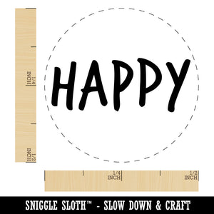 Happy Fun Text Rubber Stamp for Stamping Crafting Planners