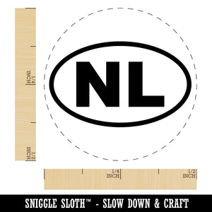 Netherlands NL Euro Oval Rubber Stamp for Stamping Crafting Planners