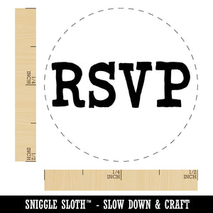 RSVP Fun Text Rubber Stamp for Stamping Crafting Planners