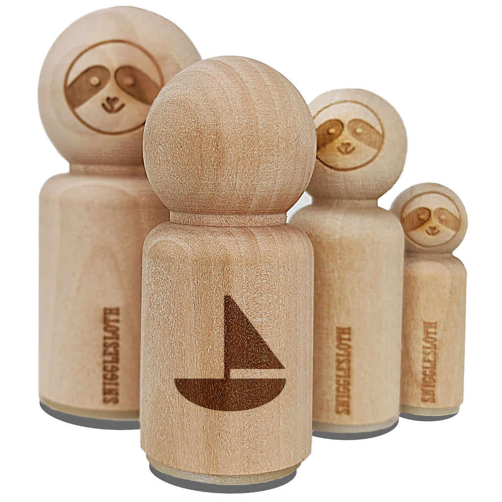 Sail Boat Solid Rubber Stamp for Stamping Crafting Planners