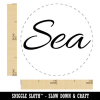 Sea Fun Text Rubber Stamp for Stamping Crafting Planners