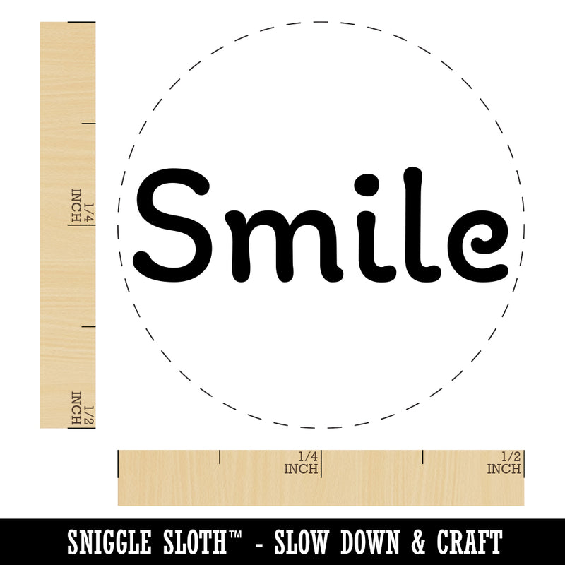 Smile Fun Text Rubber Stamp for Stamping Crafting Planners