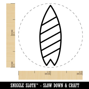 Striped Surfboard Rubber Stamp for Stamping Crafting Planners