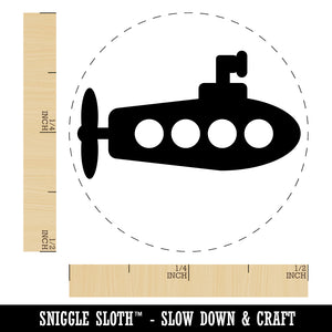 Submarine Doodle Rubber Stamp for Stamping Crafting Planners