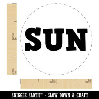 Sun Fun Text Rubber Stamp for Stamping Crafting Planners